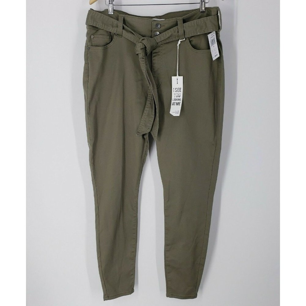24W Celebrity Pink Army Green High Rise Skinny Jeans, —FREE SHIPPING—